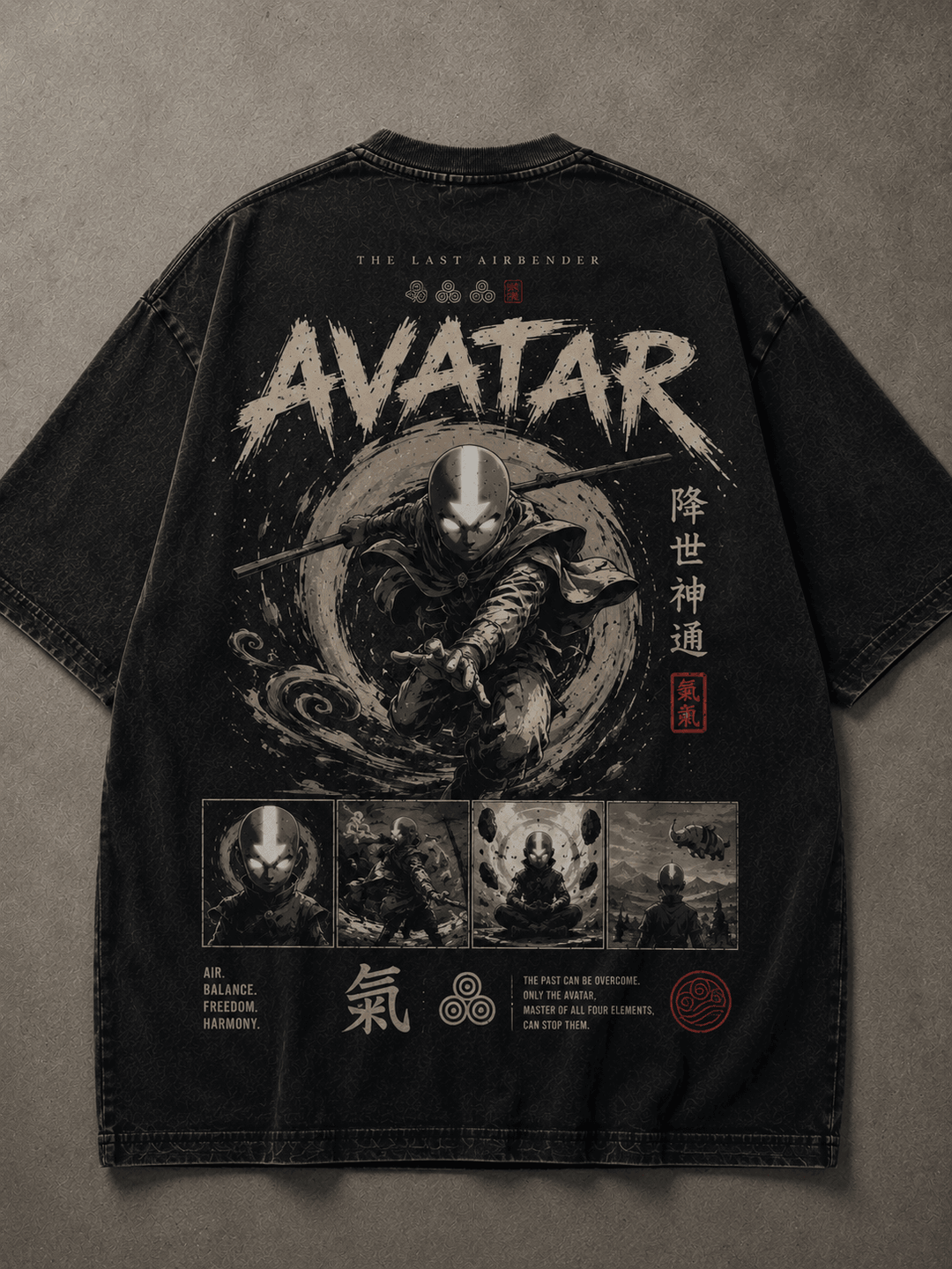AVATAR AANG: THE LAST AIRBENDER — black shirt mockup