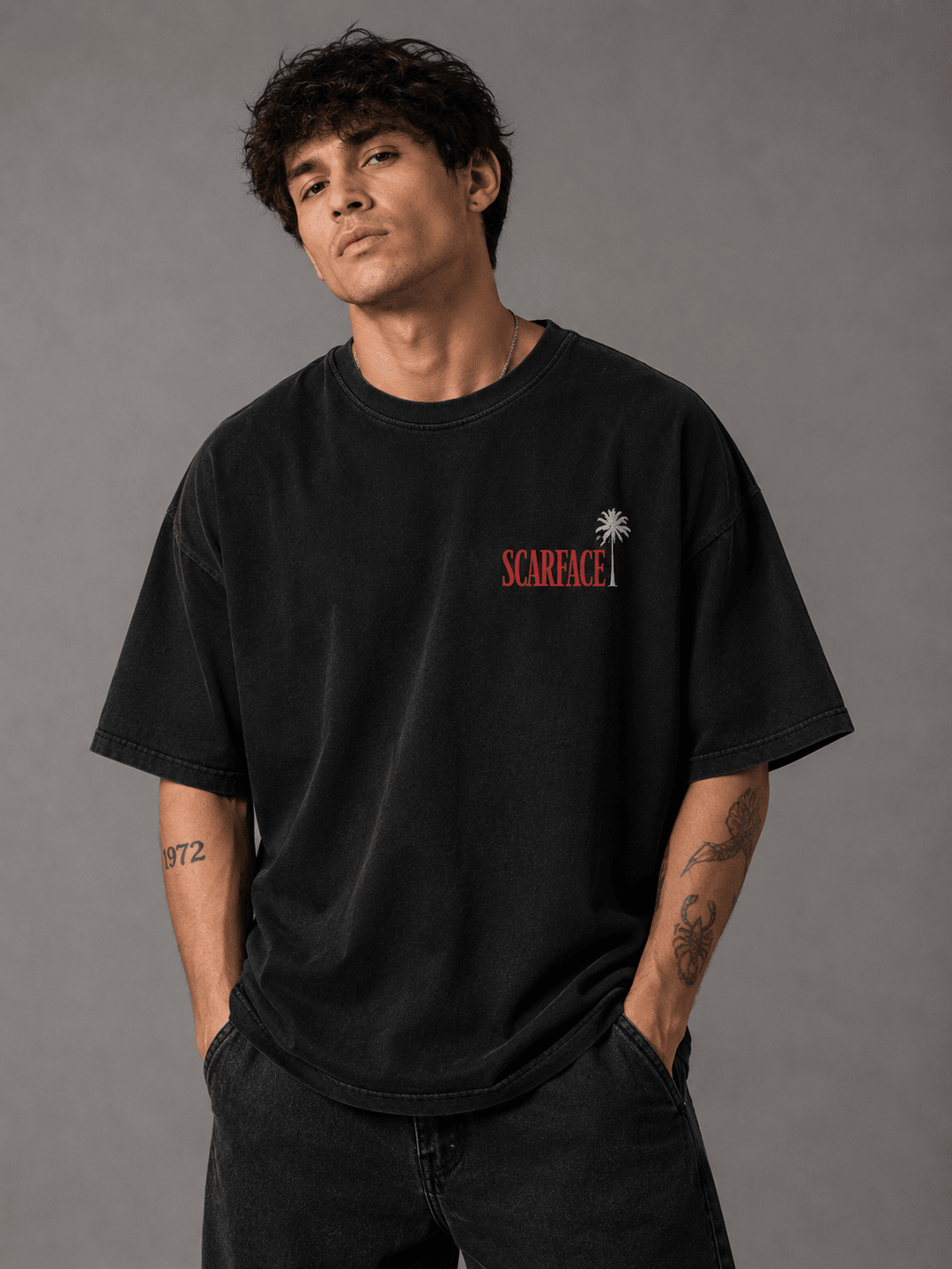 SCARFACE — black shirt mockup