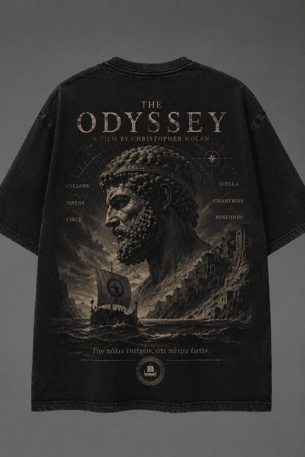 THE ODYSSEY — black shirt mockup