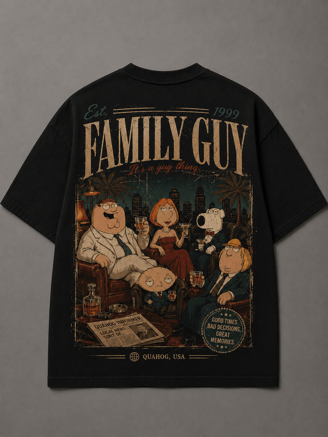 FAMILY GUY — black shirt mockup