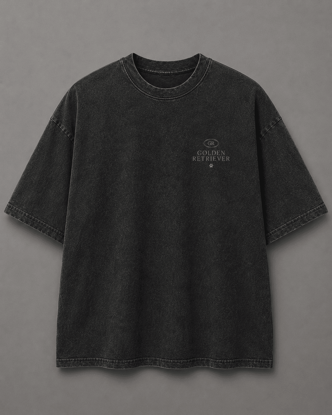 GOLDEN RETRIEVER — black shirt mockup