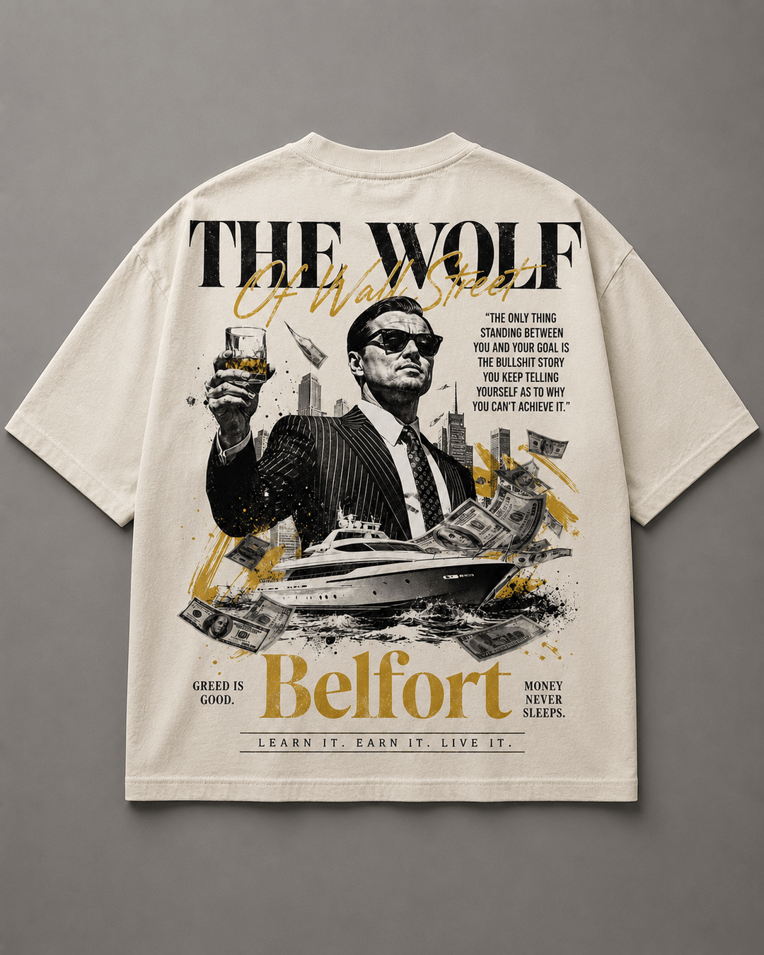 WOLF OF WALL STREET — white shirt mockup