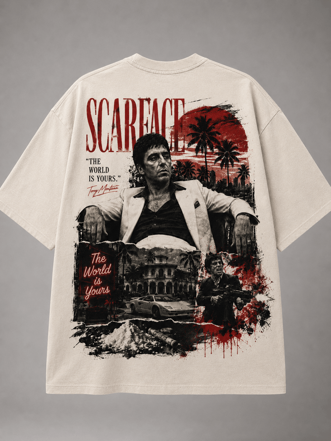 SCARFACE — white shirt mockup