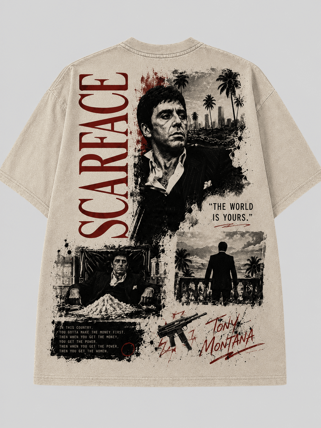 SCARFACE — white shirt mockup