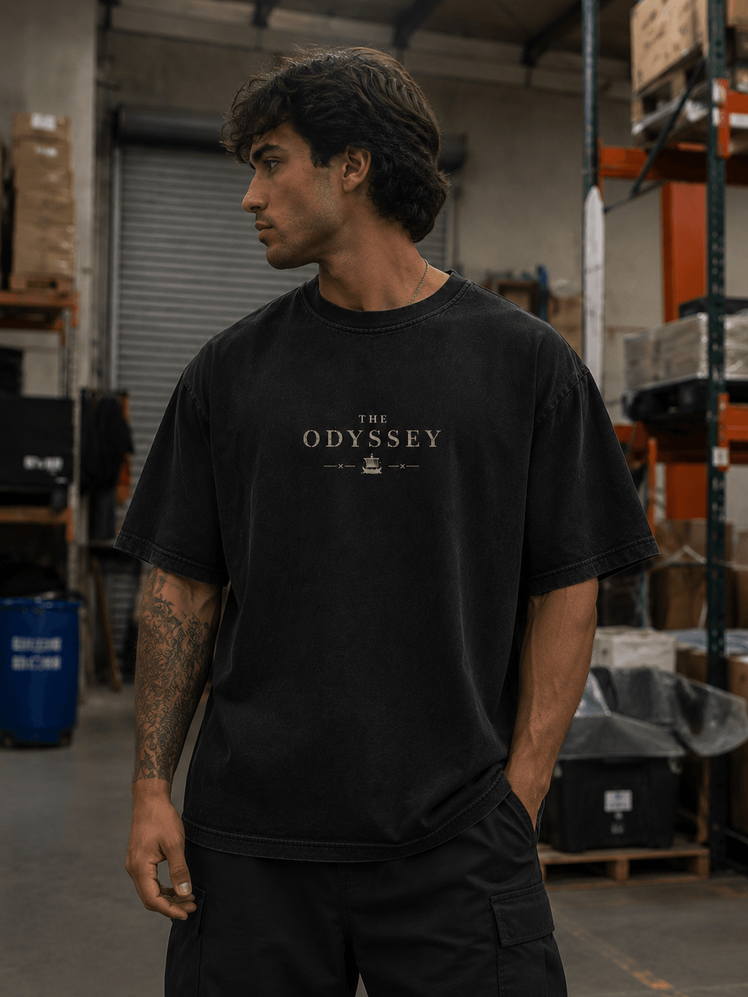 THE ODYSSEY — black shirt mockup
