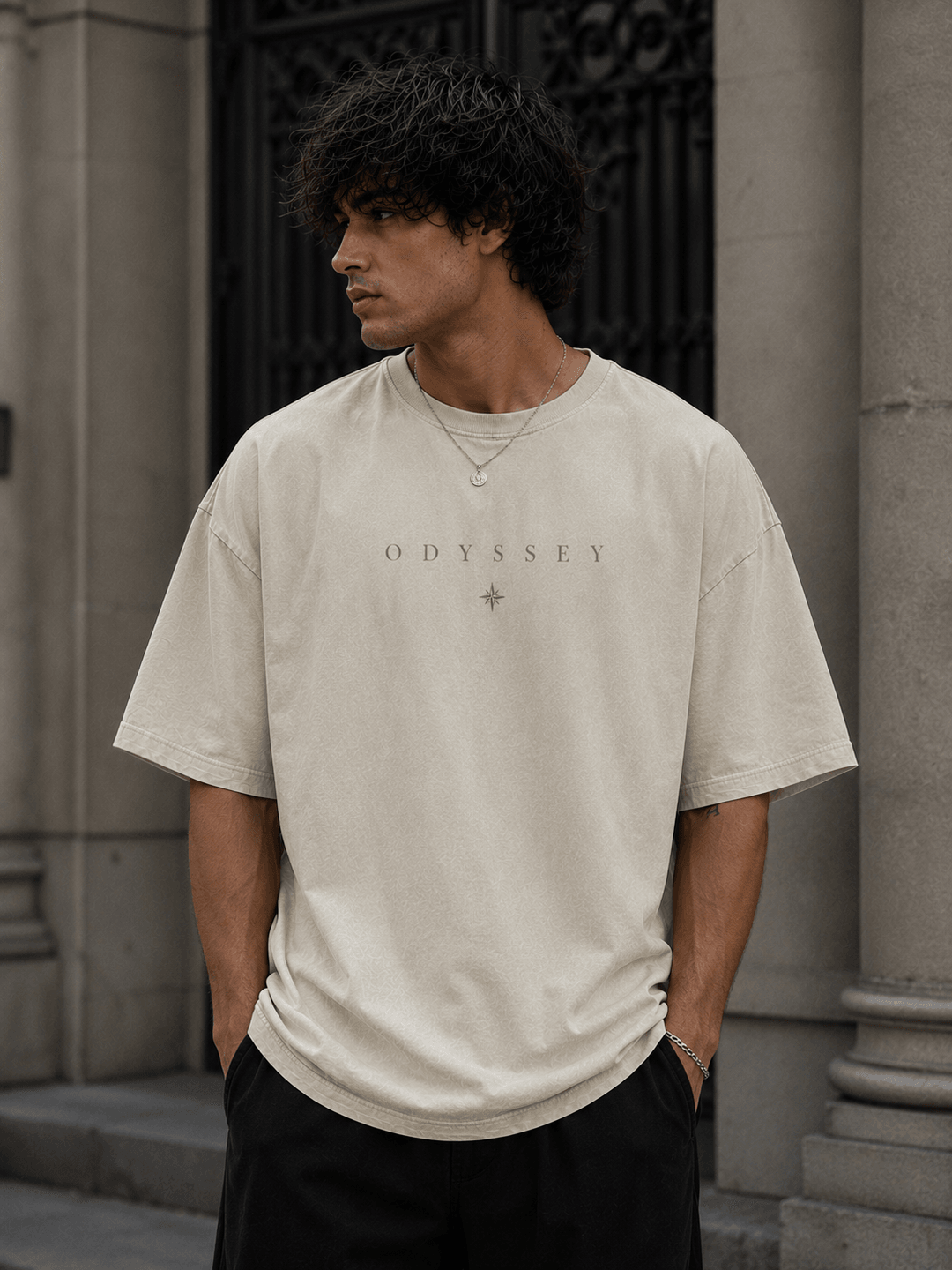 THE ODYSSEY — white shirt mockup