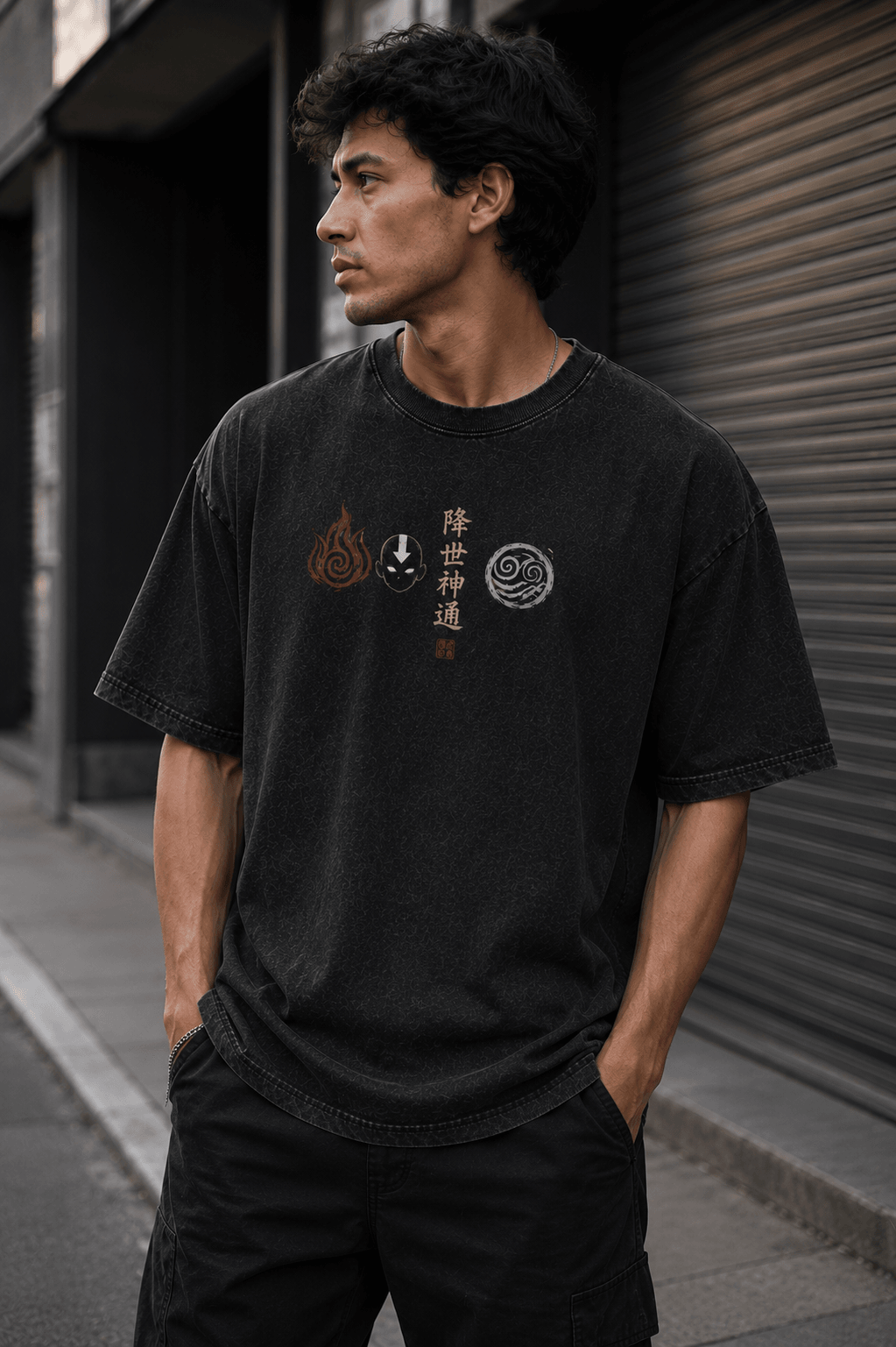 AVATAR AANG: THE LAST AIRBENDER — black shirt mockup