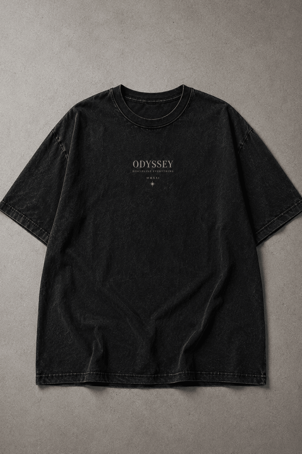 THE ODYSSEY — black shirt mockup