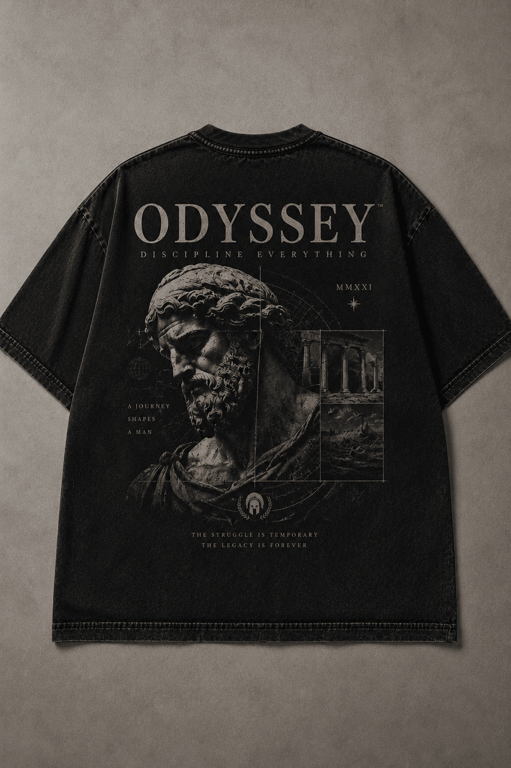 THE ODYSSEY — black shirt mockup
