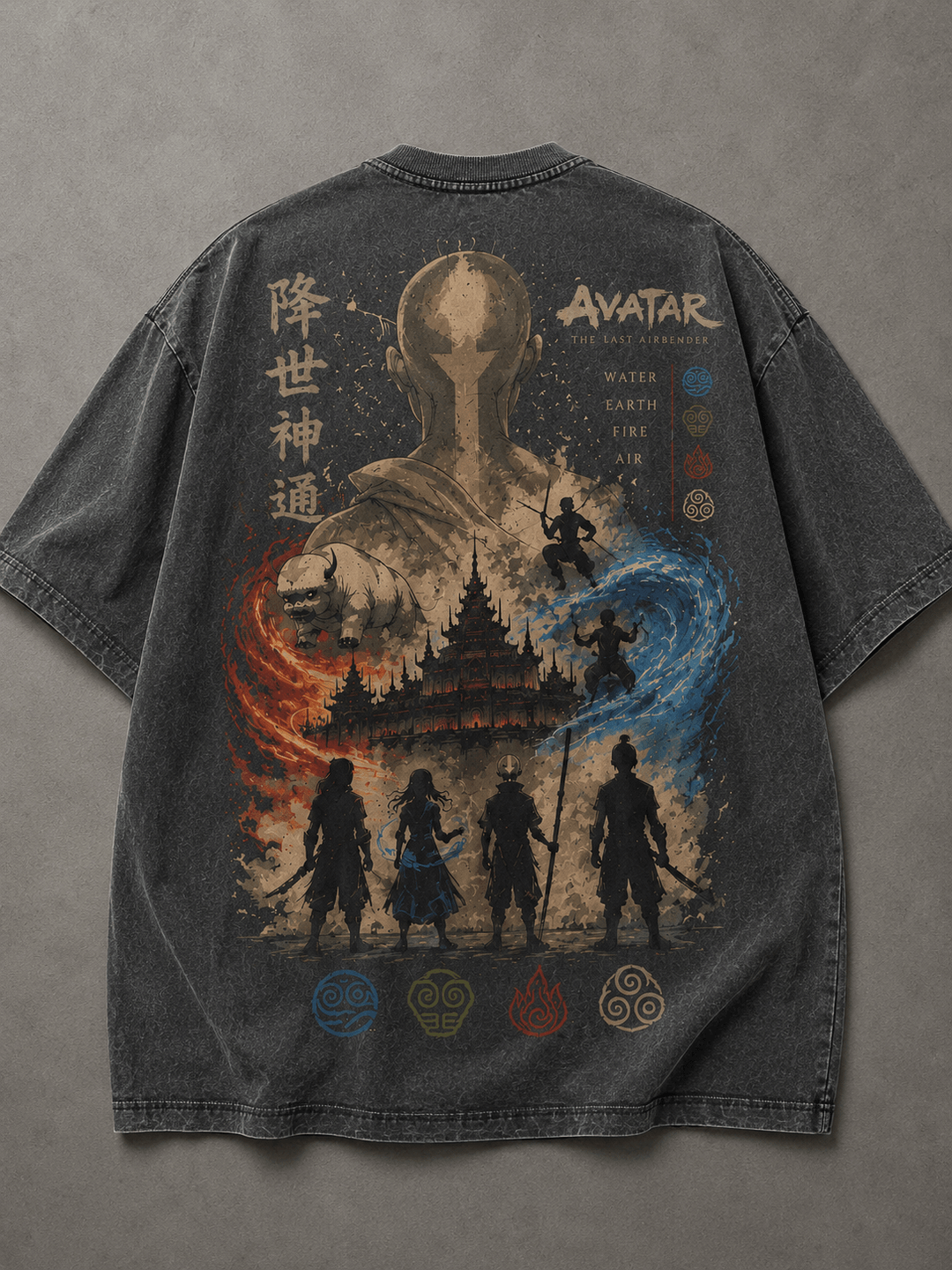 AVATAR AANG: THE LAST AIRBENDER — dark gray shirt mockup